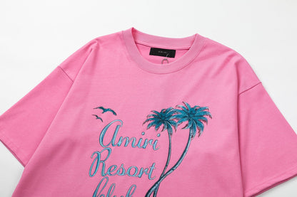 AMRI Twisted Palms Cotton T-Shirts