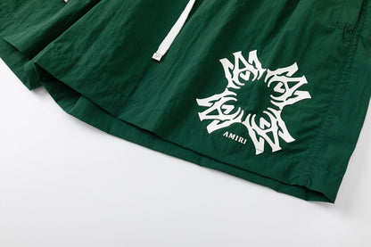AMRI Straight-Leg Mid-Length Logo-Print Swim Shorts