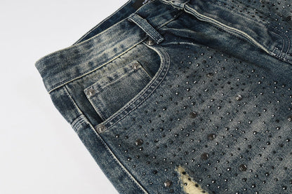 Purple Brand Crystal Diamond Jeans #9131