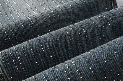 Purple Brand Crystal Diamond Jeans #9140