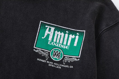 AMRl Lounge Crystal Embellished Cotton Graphic Hoodie