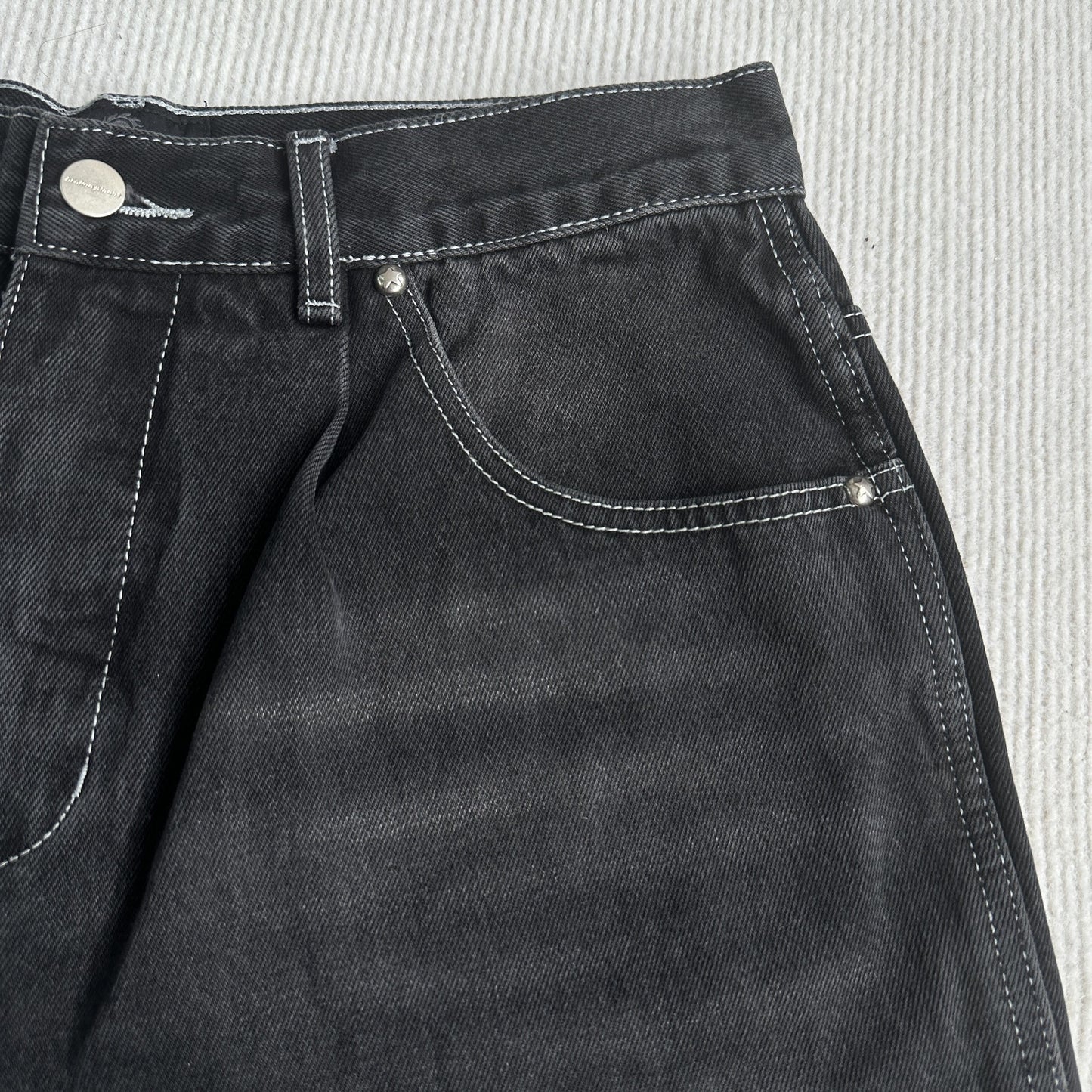 Broken P Denim Jeans Shorts