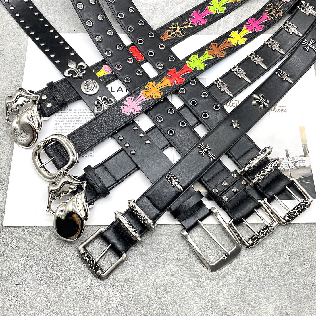 Chh Chrome Heart Belt Sacred Sword Cross Belt