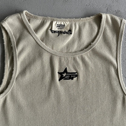 Broken P Mens Washed Ribbde Tank Top